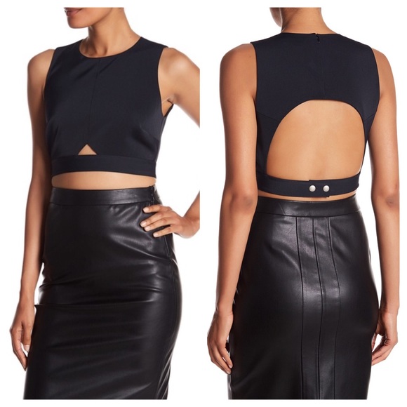 Rebecca Minkoff Tops - REBECCA MINKOFF Splash Sleeveless Keyhole Crop Top